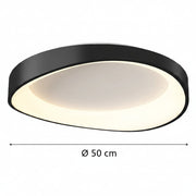 Plafoniera LED cu Telecomanda, PL103/520BK, 29W, Diametru 50cm, Lumina Calda/Rece/Neutra, Negru Lustre LED cu Telecomanda Default Title Alessandro Design