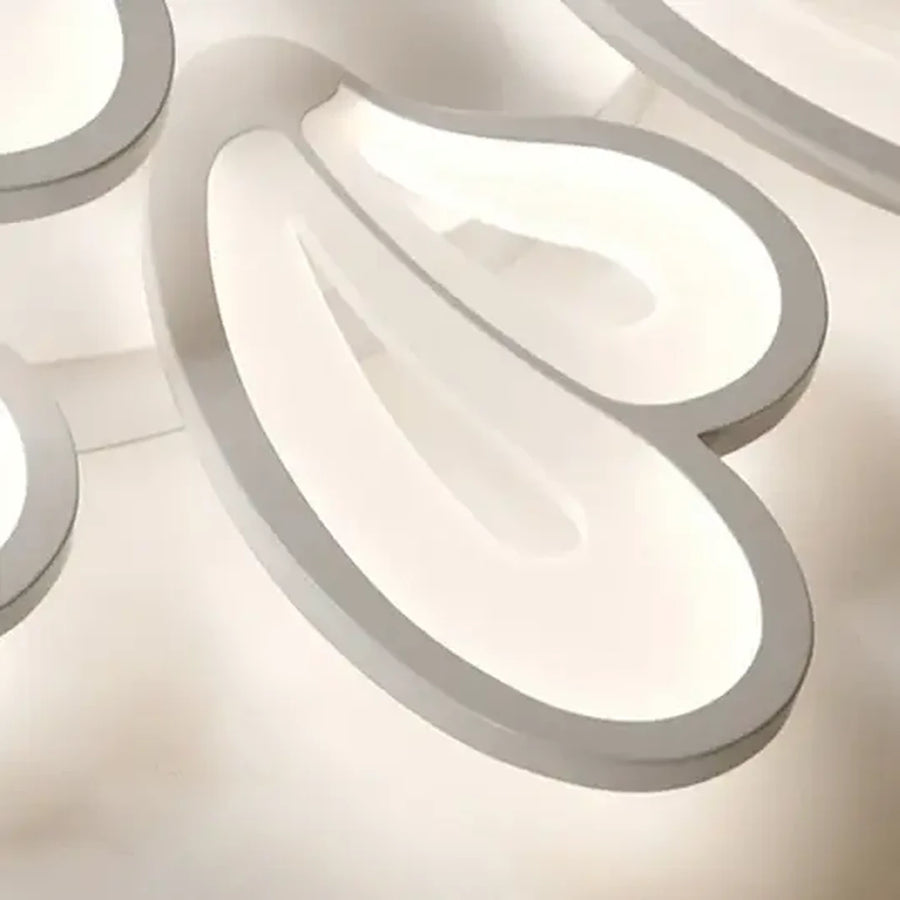 Lustra LED cu telecomanda BLOSSOM 95W, 5 Petale, lumina Rece/Calda/Neutra 3000K/4000K/6000K, Dimabila, Alb, Metal si Acril Lustre LED cu Telecomanda Default Title Alessandro Design