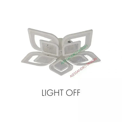 Lustra LED cu telecomanda DALIA 170W, 5 Petale, lumina Rece/Calda/Neutra, Dimabila, Alb Lustre LED cu Telecomanda Default Title Alessandro Design