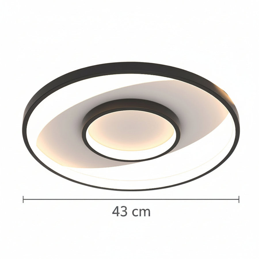 Lustra LED cu telecomanda FIGURATO, 63W, 3 Cercuri, lumina Rece/Calda/Neutra, Dimabila, Negru Lustre LED cu Telecomanda Default Title Alessandro Design