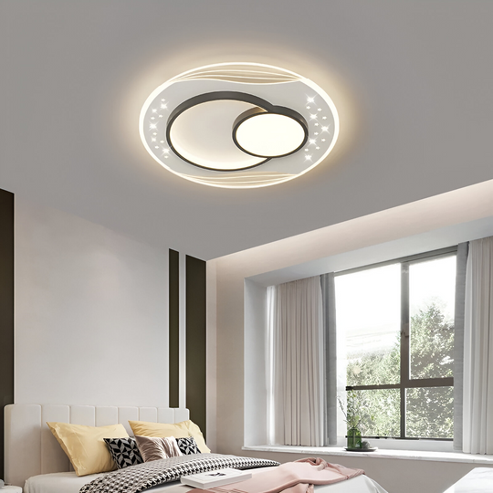 Lustra LED cu telecomanda SERPENTA 51W, Rotunda, lumina Rece/Calda/Neutra, Dimabila, Negru Lustre LED cu Telecomanda Default Title Alessandro Design