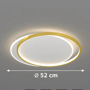 Lustra LED cu telecomanda SOLARA 51W, 2 Cercuri, lumina Rece/Calda/Neutra, Dimabila, Auriu Alb Lustre LED cu Telecomanda Default Title Alessandro Design