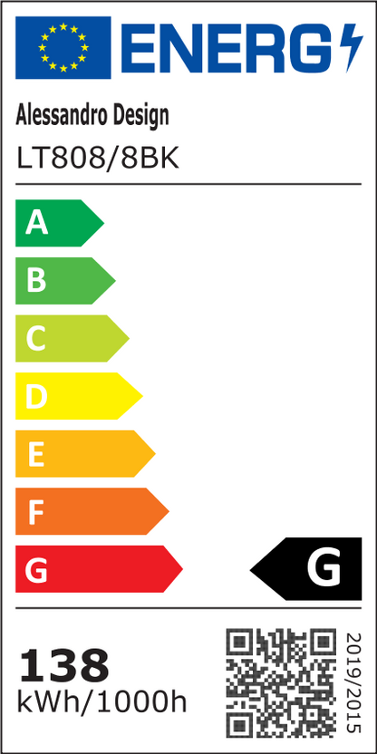 Lustra LED cu telecomanda ZOE, 8 Patrate, 138W, Lumina Rece/Calda/Neutra, Dimabila, Negru