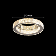 Lustra LED cu telecomanda si cristal VERTUS 18W, 30cm, Cerc, lumina Rece/Calda/Neutra, Dimabila, Crom Lustre LED cu Telecomanda Default Title Alessandro Design