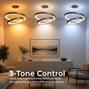 Lustra LED suspendata cu telecomanda, 73W, 2 Cerc, 60 cm, lumina Rece/Calda/Neutra, Dimabila, Negru, Inaltime Reglabila