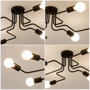 Lustra MODERNIST Hexa 6, 6x E27, Negru, Design Modern