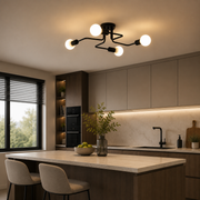 Lustra MODERNIST Quadra 4, 4x E27, Negru, Design Modern