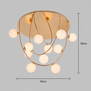 Lustra Moderna QUVA Magno, 11 x G9, Diametru 60cm, Metal, Auriu
