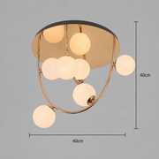 Lustra Moderna QUVA Nobile, 6 x G9, Diametru 40cm, Metal, Auriu