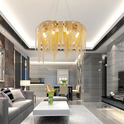 Candelabru MD9020/500GD 4xE14, Diametru 50cm, Auriu, Metal