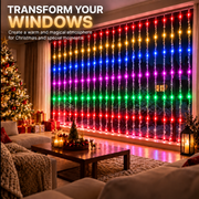 Instalatie de Craciun Tip Ploaie, Lumina Multicolora, 300 x 300cm, 320 LED-uri