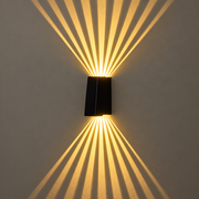 Aplica LED CALMO Exterior, 8W, Lumina Calda, IP65, Aluminiu, Negru