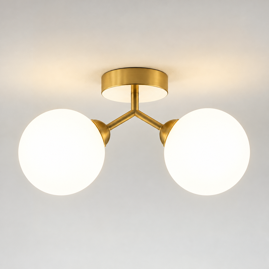 Lustra Moderna ORBS, 31cm, 2xG9, Globuri, Auriu
