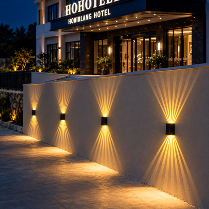 Aplica LED CALMO Exterior, 8W, Lumina Calda, IP65, Aluminiu, Negru
