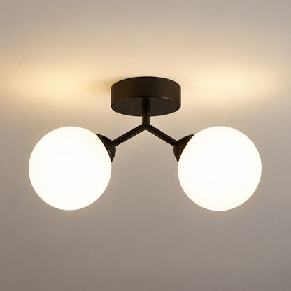 Lustra cristal ORBS, 31cm, 2xG9, Globuri, Negru