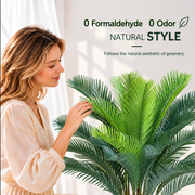 Planta Artificială Copac Tip Palmier, 24 frunze, 85 cm, Verde, cu Ghiveci