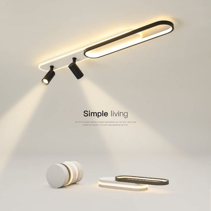 Lustra LED cu Proiector Reglabil FISSO Camilla 49W, lumina Rece/Calda/Neutra, Negru