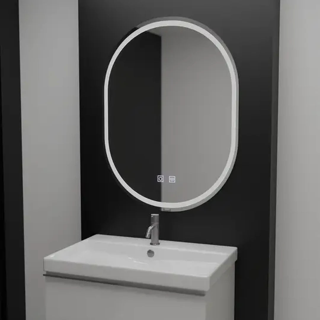 Oglinda LED Ovala, 60x80cm, Velara Touch, Sistem Dezaburire, Dimabila Oglinzi Korman E Default Title Alessandro Design