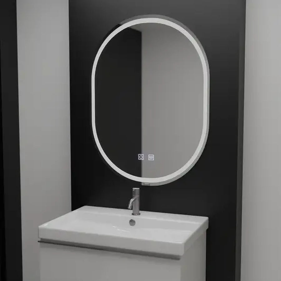 Oglinda LED Ovala, 60x80cm, Velara Touch, Sistem Dezaburire, Dimabila Oglinzi Korman E Default Title Alessandro Design