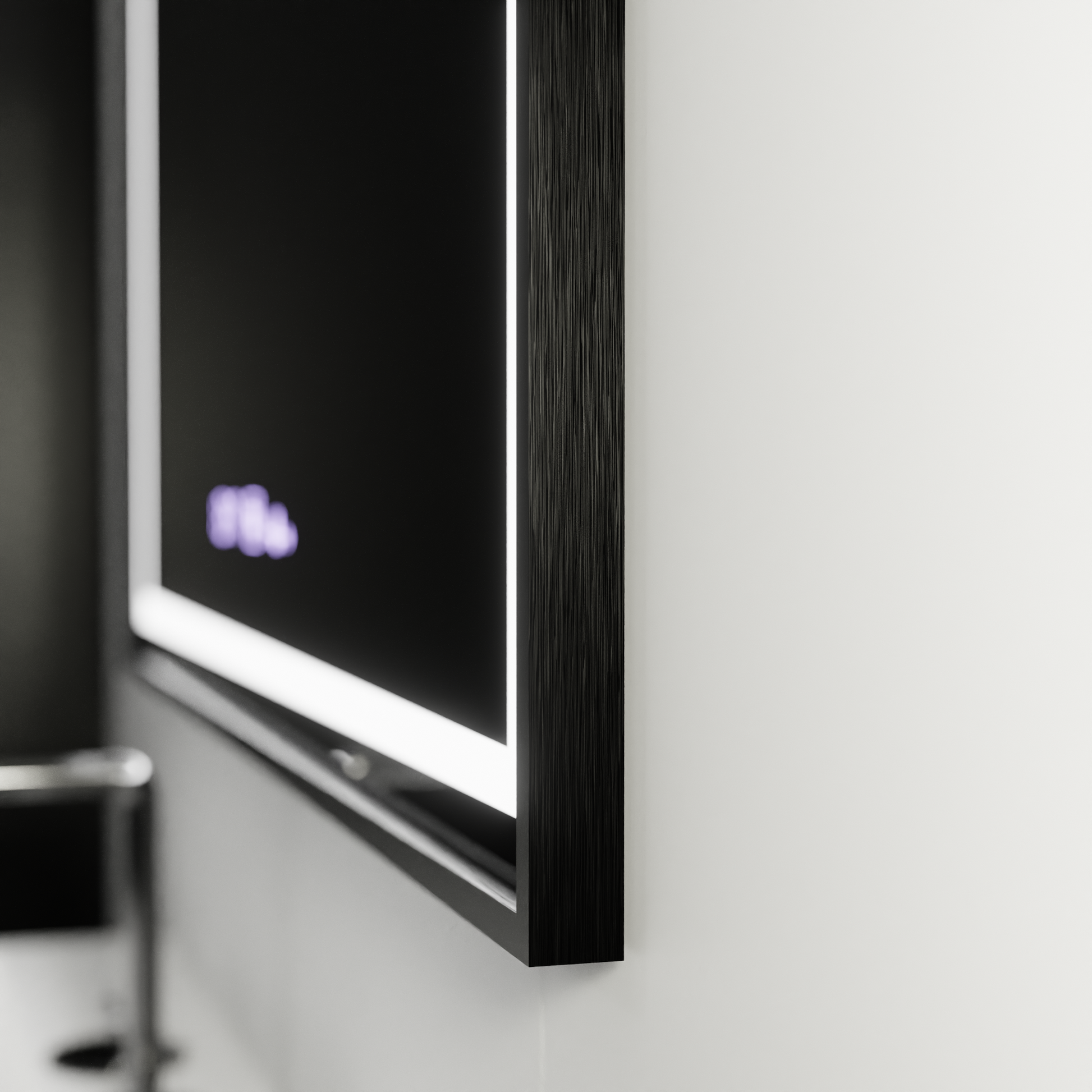 Oglinda LED Rectangulara, 100x80cm, Verite Majeste Noir MotionGlow Marcello, Sistem Dezaburire, Ceas & Termometru, Dimabila Oglinzi Marcello Default Title Alessandro Design