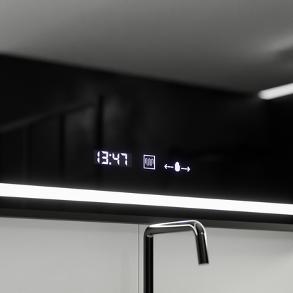Oglinda LED Rectangulara, 100x80cm, Verite Majeste Noir MotionGlow Marcello, Sistem Dezaburire, Ceas & Termometru, Dimabila Oglinzi Marcello Default Title Alessandro Design