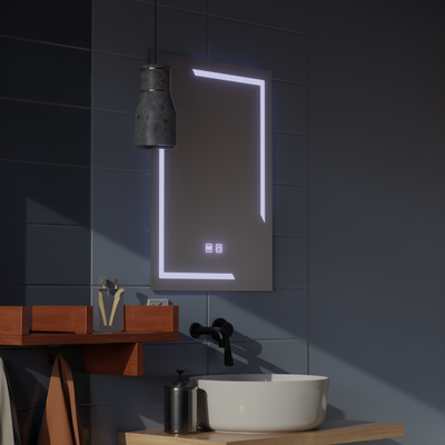 Oglinda LED Rectangulara, 50x70cm, ECLISSA Touch, Sistem Dezaburire, Dimabila