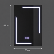 Oglinda LED Rectangulara, 60x80cm, ECLISSA Touch, Sistem Dezaburire, Dimabila