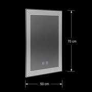 Oglinda LED Rectangulara, Dezaburire, 50x70cm, ADIS Basic Touch