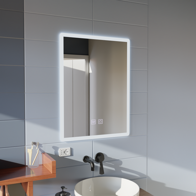 Oglinda LED Rentagulara, 45x60cm, Touch VENERA , Sistem Dezaburire,Dimabila