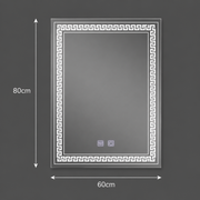 Oglinda LED Rentagulara, 60x80cm, Touch Vivido , Sistem Dezaburire,Dimabila