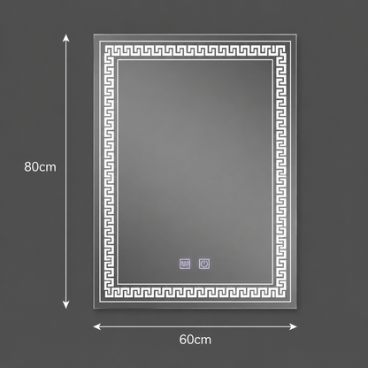 Oglinda LED Rentagulara, 60x80cm, Touch Vivido , Sistem Dezaburire,Dimabila