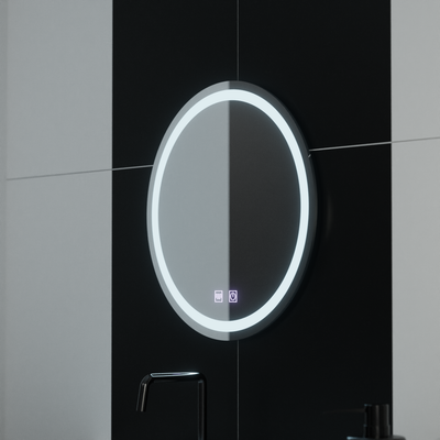 Oglinda LED Rotunda 50cm Lucea Touch Sistem Lumina Rece Dezaburire