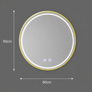 Oglinda LED Rotunda, 60cm, Glanz Touch, Sistem Dezaburire, Dimabila