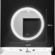 Oglinda LED Rotunda 60cm,  Stellaire Touch, Sistem Dezaburire, Dimabila