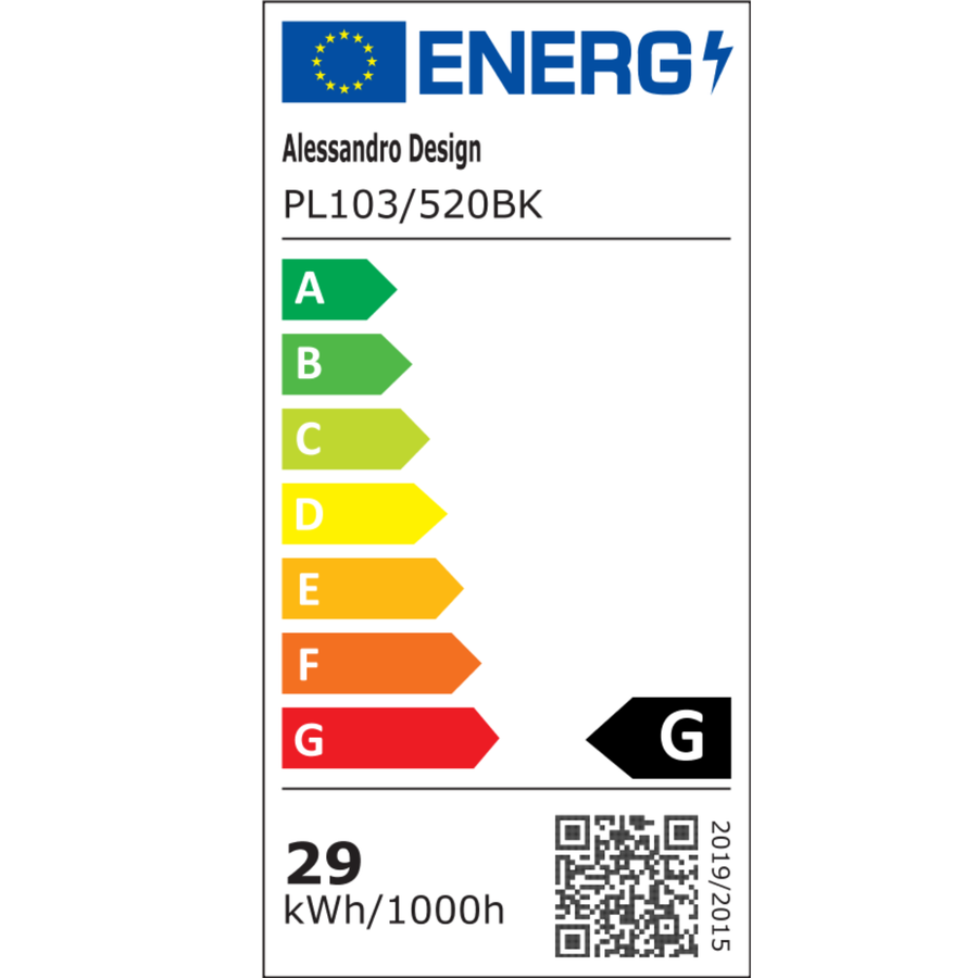 Plafoniera LED cu Telecomanda, PL103/520BK, 29W, Diametru 50cm, Lumina Calda/Rece/Neutra, Negru