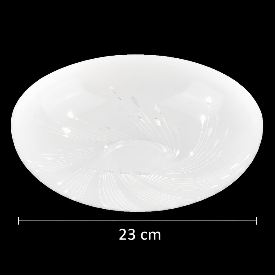 Plafonieră LED Flux 23 cm, 22W, 3000K / 4000K / 6000K, Alb, Metal si Acril