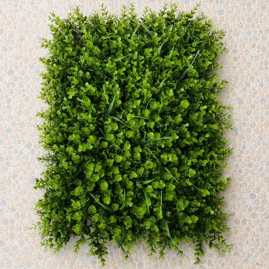 Planta Artificială Panou de Gard Viu Eucalipt Mixt, 40 x 60 cm, Verde