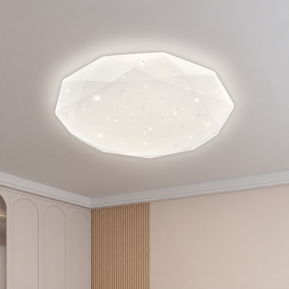 Plafoniera LED Hexagon 33 cm, 27W, 3000K / 4000K / 6000K, Alb, Metal si Acril