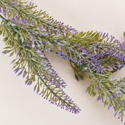 Planta Artificiala Ghirlanda Decorativa de Lavanda, Aspect Voluminos, 183cm, 72 Ramificatii, Verde si Mov, Set de 2 Bucati