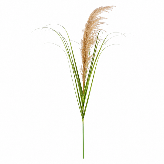 Planta Artificiala Iarba Ornamentala, 110 cm, Stuf si Iarba, Verde si Maro, Fara Ghiveci