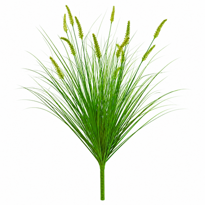 Planta Artificiala Iarba Ornamentala Tip Coada Vulpii, 100 cm, cu 12 Spice, Verde, Fara Ghiveci