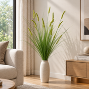 Planta Artificiala Iarba Ornamentala Tip Coada Vulpii, 100 cm, cu 12 Spice, Verde, Fara Ghiveci
