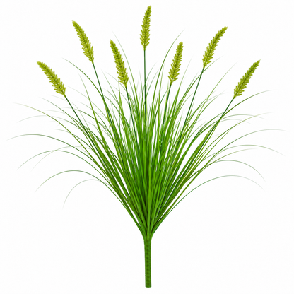 Planta Artificiala Iarba Ornamentala Tip Coada Vulpii, 60 cm, cu 7 Spice, Verde, Fara Ghiveci