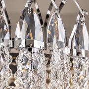 Candelabru Cristal MAJESTIC Regalis 21x E14, Diametru 80cm, Crom Lucios, Inaltime Reglabila