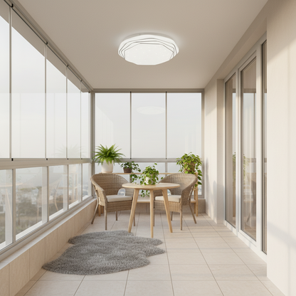 Plafonieră LED 23 cm, 22W, 3000K / 4000K / 6000K, Alb, Metal si Acril