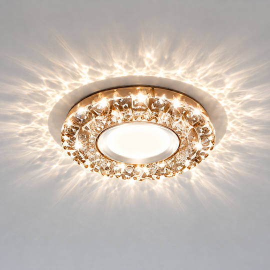 Spot LED ORBITA, 5W, Rotund, Lumina Rece / Calda, Bronz Antichizat, Rasina si Sticla