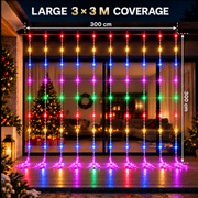Instalatie de Craciun Tip Ploaie, Lumina Multicolora, 300 x 300cm, 320 LED-uri
