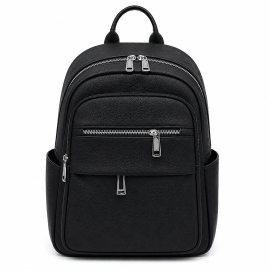 Rucsac Urban PLOVDIV, 38x31x12 cm, Material PU, Negru