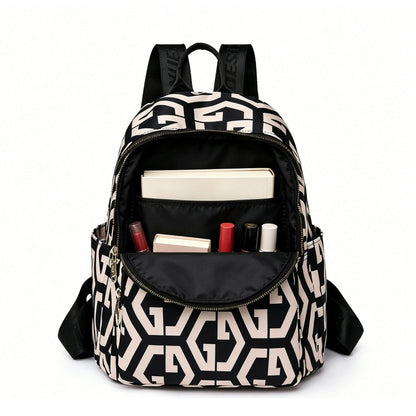 Rucsac Travel Business BUKHARA, 28x15x35 cm, Oxford, Negru si Alb