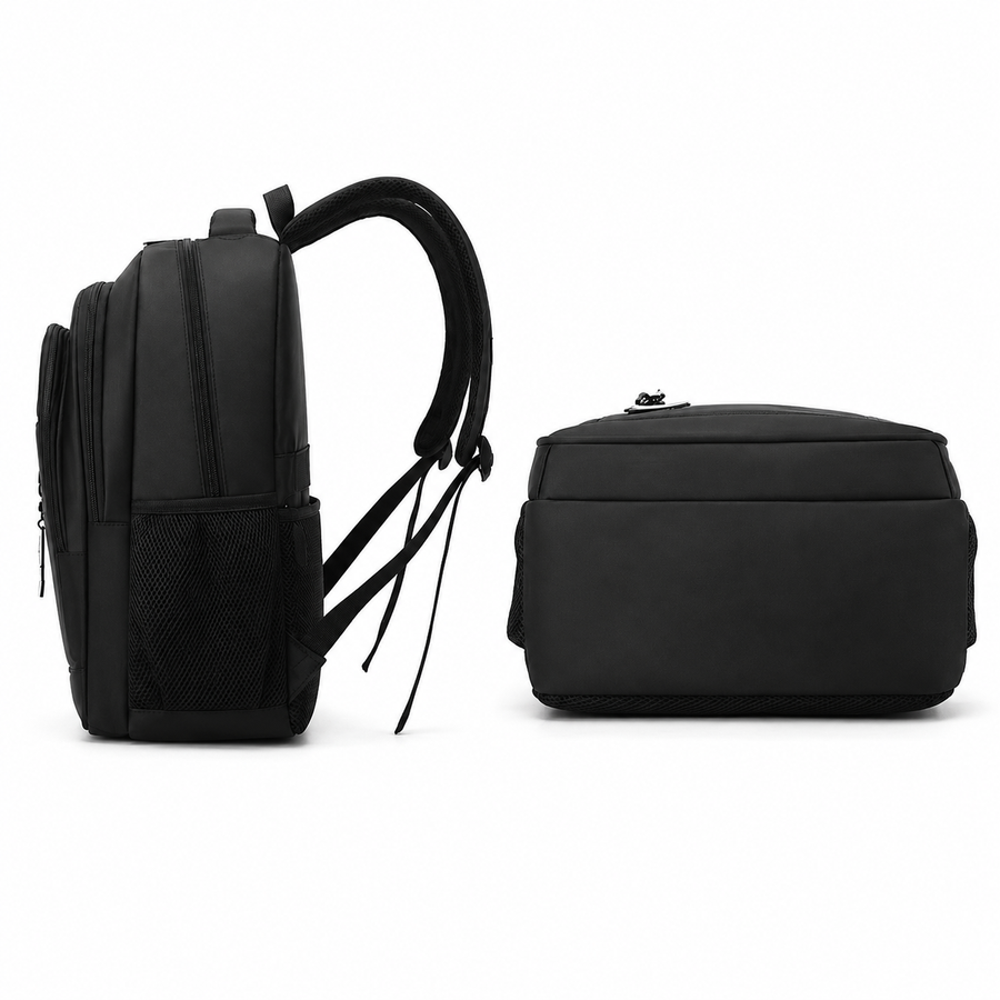 Rucsac Travel Business KANGIQLINIQ, 47x33x15 cm, Oxford, Negru si Alb